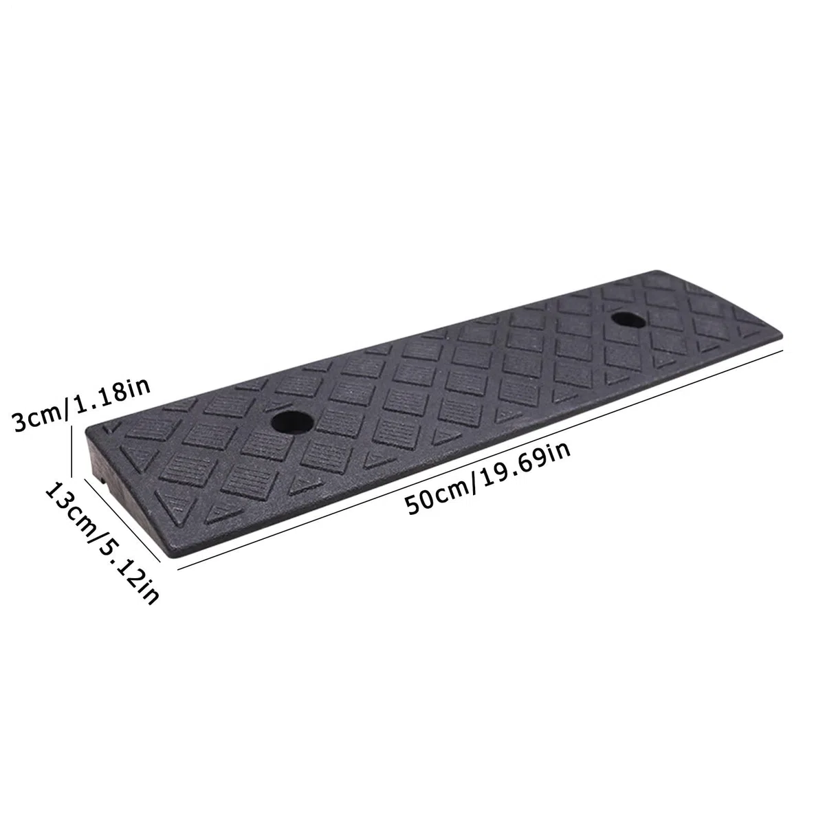 Rampa para bordillos de 3 cm, rampa para Coche, rampa de Acceso de PVC, Antideslizante, para Puertas de casa, construcción, Aparcamiento