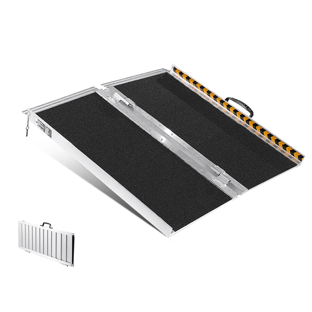 VEVOR Rampa para silla de ruedas, capacidad de 800 libras rampa de umbral plegable portátil de aluminio antideslizante de 24 pulgadas para scooter, discapacitados, escalones, hogar, escaleras, puertas