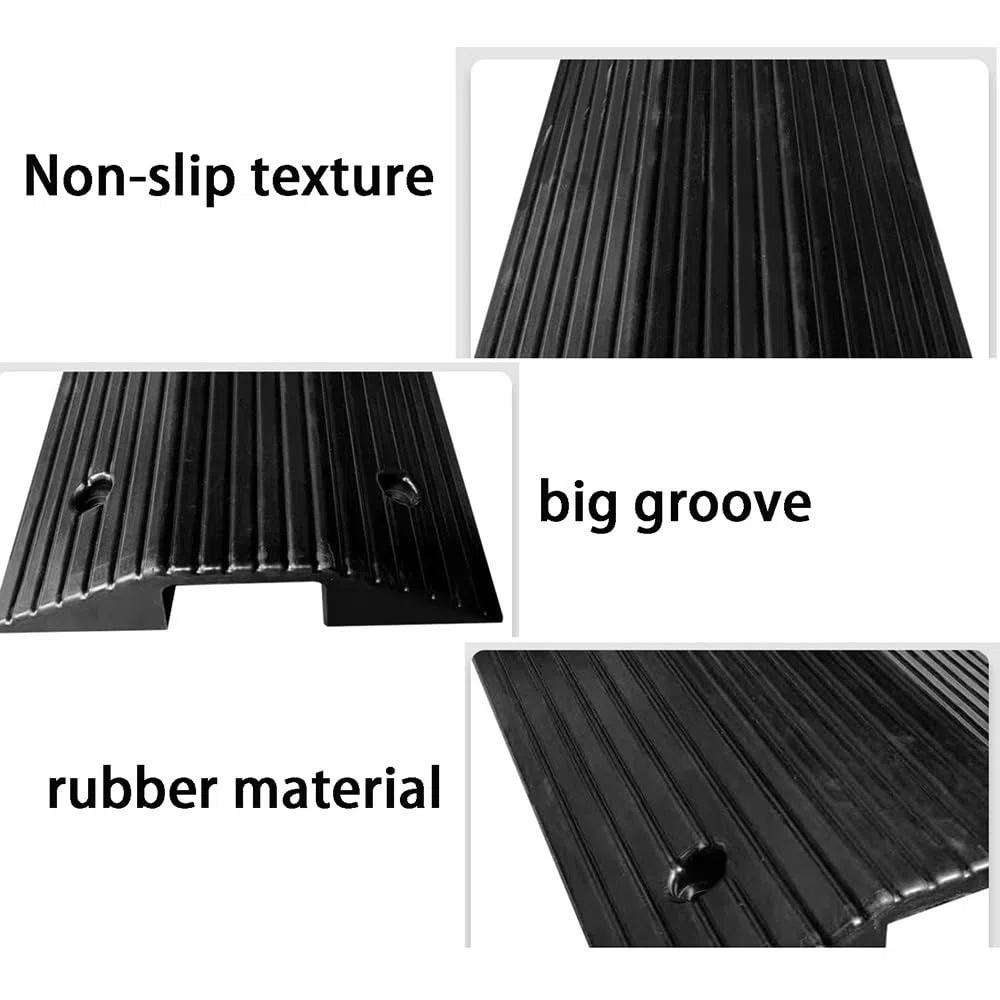 Rampa De Umbral Puente, Goma Rampa para Silla De Ruedas, Superficie Antideslizante,rampa De Elevación, para Hogar/supermercados/fábri(80 * 45 * 10cm)