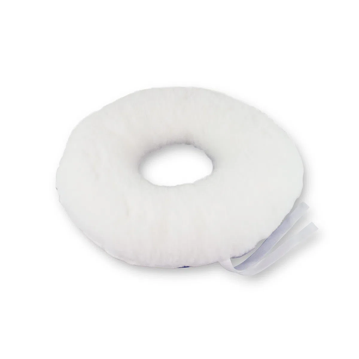 Mobiclinic®, Cojín Antiescaras, Redondo, con Agujero, 44 x 44 cm, Alivio Presión, Prevención de Úlceras por Presión, Funda Impermeable, Postural, Silla de Ruedas, Sofá, Blanco