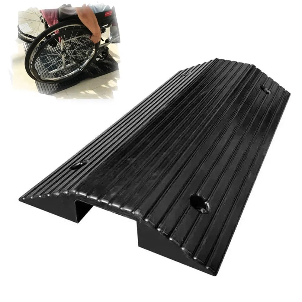 Rampa De Umbral Puente, Goma Rampa para Silla De Ruedas, Superficie Antideslizante,rampa De Elevación, para Hogar/supermercados/fábri(80 * 45 * 10cm)
