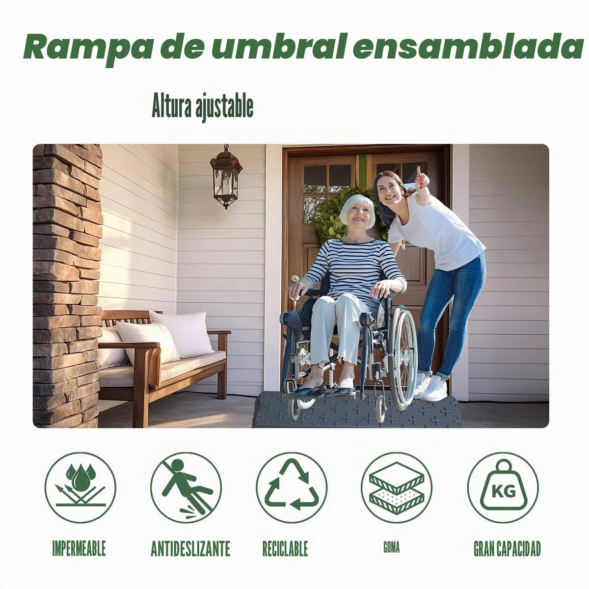 Rampa Modular portátil para sillas de Ruedas, Scooters y peatones